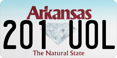 AR license plate 201UOL