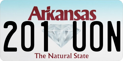 AR license plate 201UON
