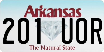 AR license plate 201UOR