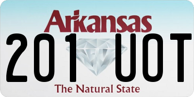 AR license plate 201UOT