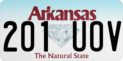 AR license plate 201UOV