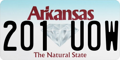 AR license plate 201UOW