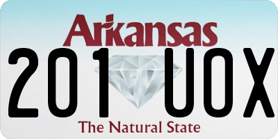 AR license plate 201UOX