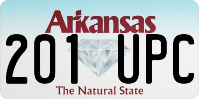AR license plate 201UPC