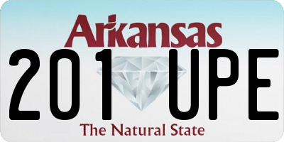AR license plate 201UPE