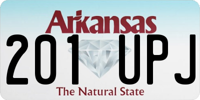 AR license plate 201UPJ