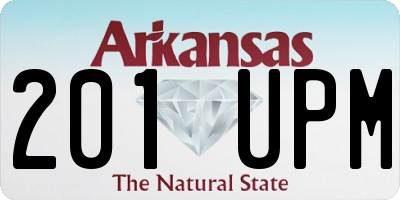 AR license plate 201UPM