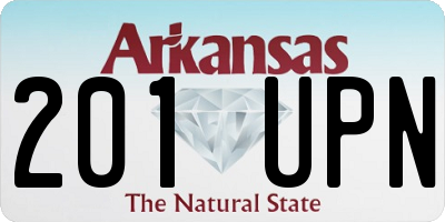 AR license plate 201UPN