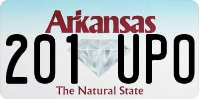 AR license plate 201UPO