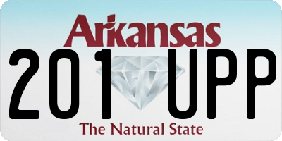 AR license plate 201UPP