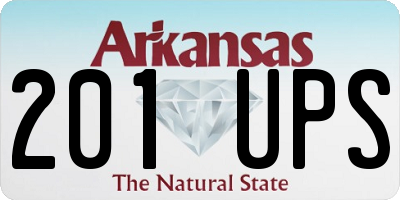 AR license plate 201UPS