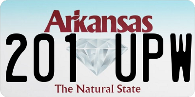 AR license plate 201UPW