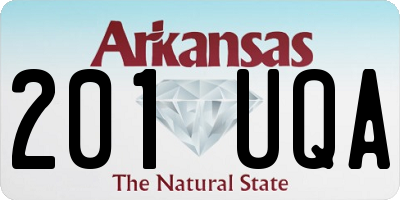 AR license plate 201UQA