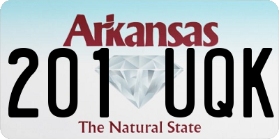 AR license plate 201UQK