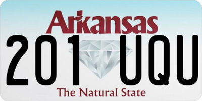 AR license plate 201UQU