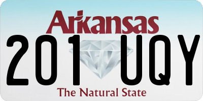 AR license plate 201UQY