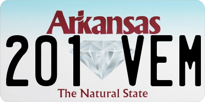 AR license plate 201VEM