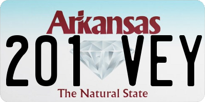 AR license plate 201VEY