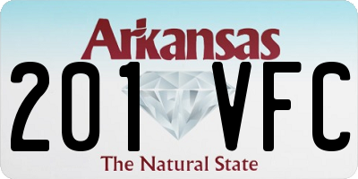 AR license plate 201VFC