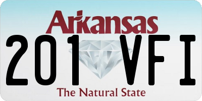 AR license plate 201VFI