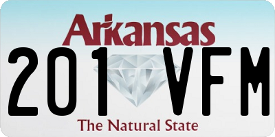 AR license plate 201VFM