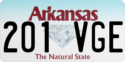 AR license plate 201VGE