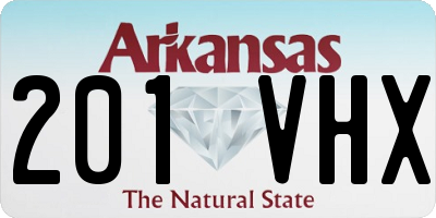 AR license plate 201VHX