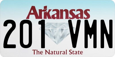 AR license plate 201VMN