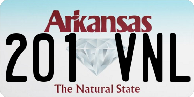 AR license plate 201VNL