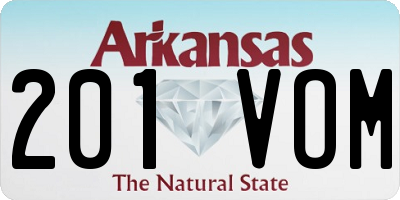 AR license plate 201VOM