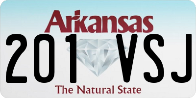 AR license plate 201VSJ