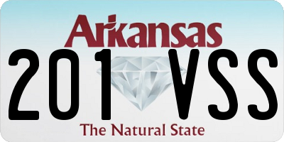 AR license plate 201VSS