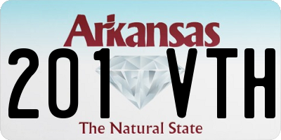 AR license plate 201VTH