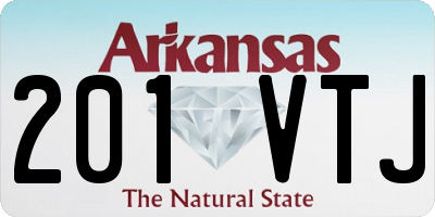 AR license plate 201VTJ
