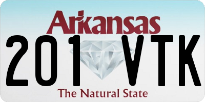 AR license plate 201VTK