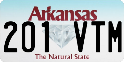 AR license plate 201VTM
