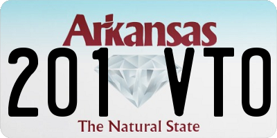 AR license plate 201VTO