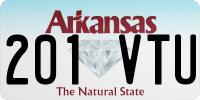 AR license plate 201VTU