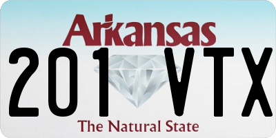 AR license plate 201VTX