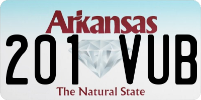 AR license plate 201VUB