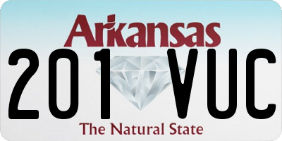 AR license plate 201VUC