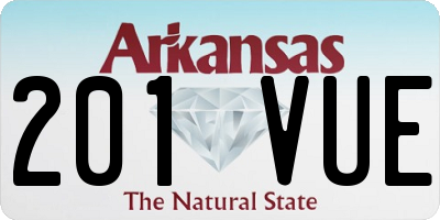 AR license plate 201VUE