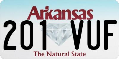 AR license plate 201VUF
