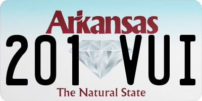AR license plate 201VUI