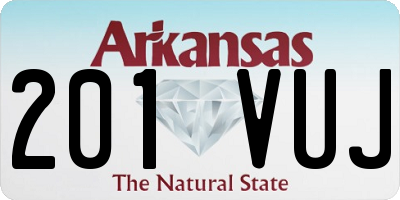 AR license plate 201VUJ
