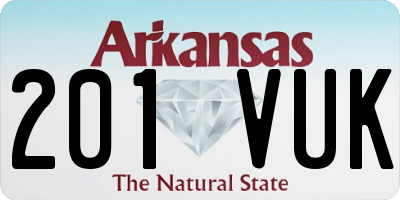 AR license plate 201VUK