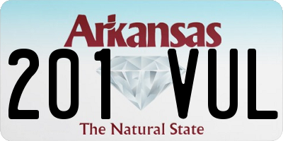 AR license plate 201VUL