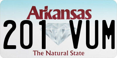 AR license plate 201VUM