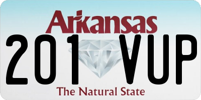 AR license plate 201VUP