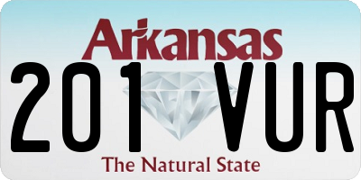 AR license plate 201VUR